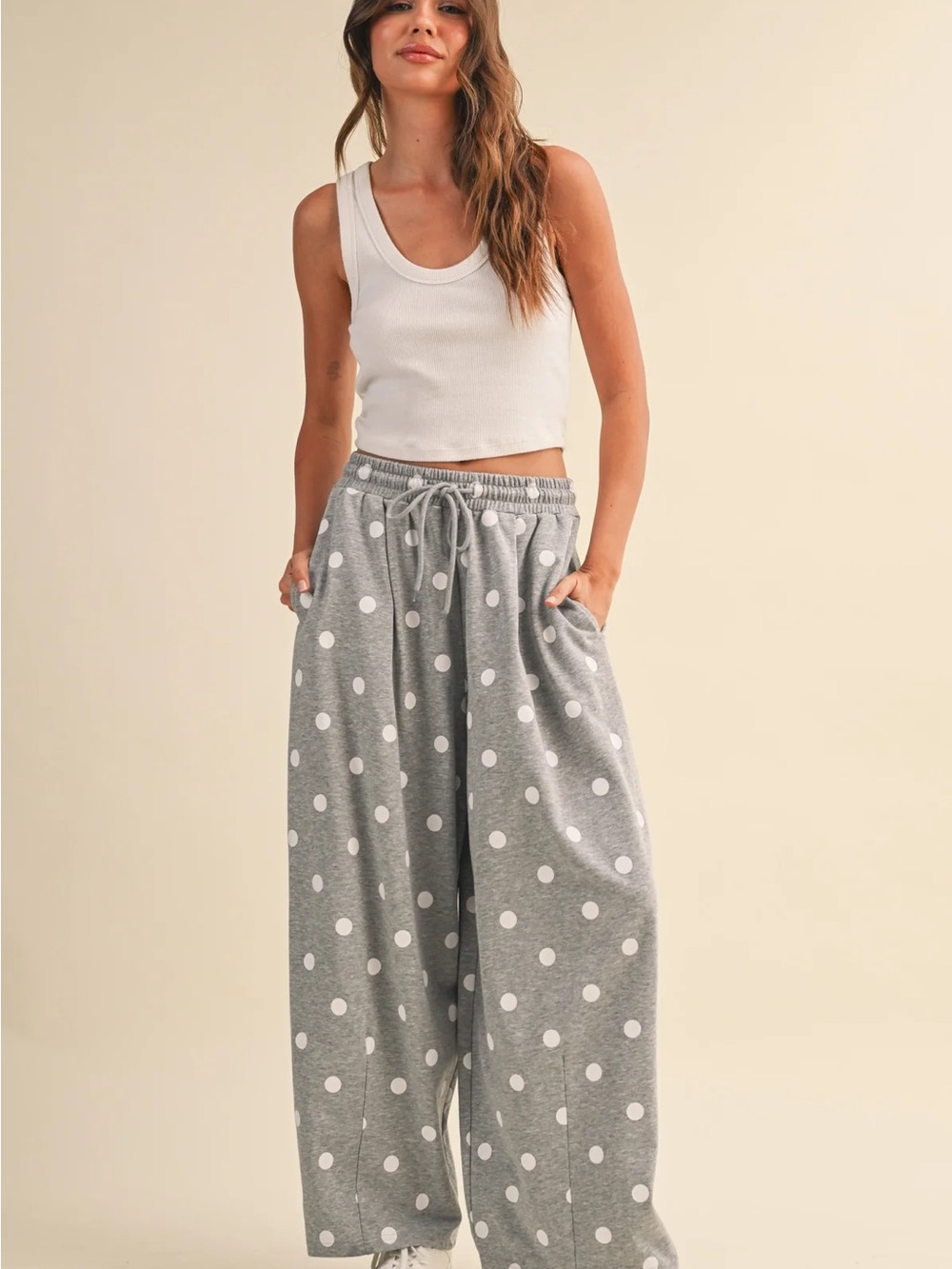 Klesis Polka Dot barrel joggers - Gray